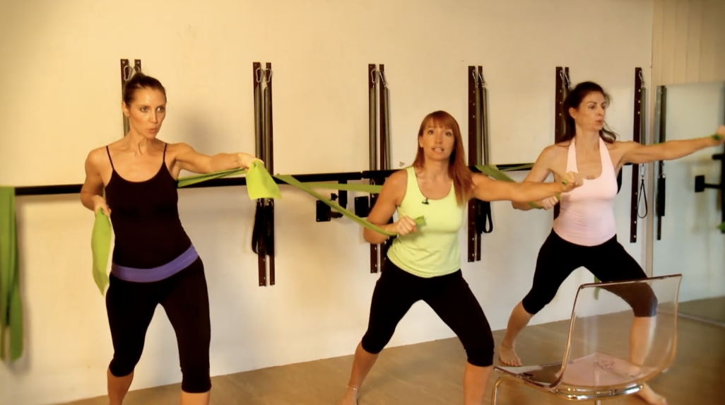 Online Workouts - Barre class with Stretch Band